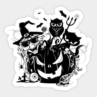 Creepy Halloween journeymen Sticker